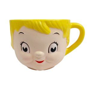 Vintage Campbells Soup Kids Mug Dolly Dingle Molded Plastic Childs Cup 70s 1970s